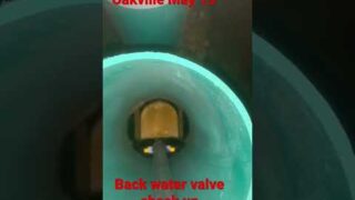 Back water valve inside with deep level of sewer line