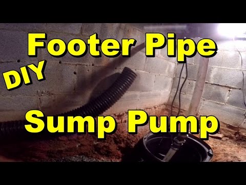 DIY, Footer Tile, Sump Pump Install, Waterproofing, Crawlspace