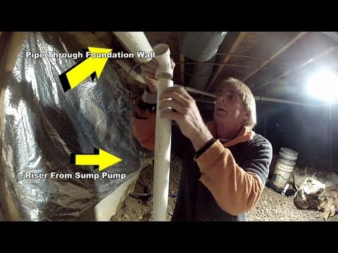 How To Install Sump Pump and Core Foundation Wall for Discharge, DIY Project, by Apple Drains