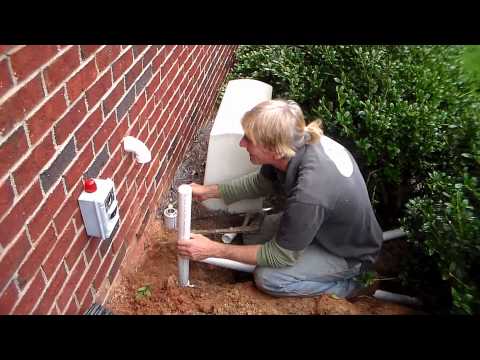 How To Install Sump Pump Discharge Through Brick Wall, Do It Yourself Waterproofing