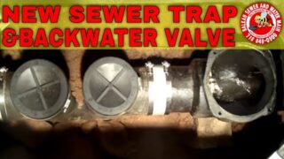 Sewer Back Water Valve And Sewer Trap Installation