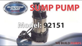 Superior Pump 92151 1hp Submersible Stainless Steel / Cast Iron Sump Pump