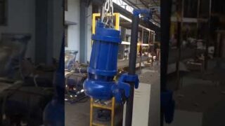 Demo installation of sewage pump on Autocoupling system