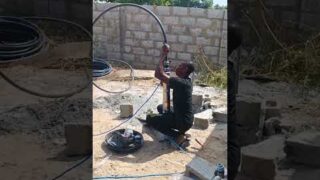 Installation of 1.5hp submersible pump for fish pond and poultry farm in Abuja
